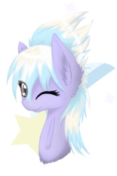 Size: 730x1095 | Tagged: safe, artist:astronomieart, cloudchaser, g4, cutie mark, female, portrait, solo, wink