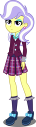 Size: 2500x8702 | Tagged: safe, artist:xebck, upper crust, equestria girls, g4, my little pony equestria girls: friendship games, absurd resolution, clothes, crystal prep academy, crystal prep academy uniform, crystal prep shadowbolts, ear piercing, earring, female, high heels, jewelry, necklace, piercing, pleated skirt, school uniform, shoes, simple background, skirt, skunk stripe, socks, solo, transparent background, vector