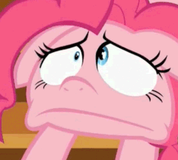 Size: 533x480 | Tagged: safe, screencap, pinkie pie, g4, season 5, the one where pinkie pie knows, animated, faic, female, floppy ears, solo