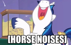 Size: 528x338 | Tagged: safe, edit, edited screencap, screencap, shining armor, pony, unicorn, g4, the one where pinkie pie knows, adorkable, ant farm, caption, cute, descriptive noise, dork, happy, horse noises, image macro, male, mawshot, meme, nose in the air, open mouth, shining adorable, smiling, solo, stallion, text, uvula, volumetric mouth