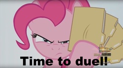 Size: 1673x927 | Tagged: safe, screencap, pinkie pie, g4, my little pony: friendship is magic, the one where pinkie pie knows, yu-gi-oh!