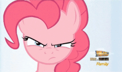 Size: 438x260 | Tagged: safe, screencap, pinkie pie, earth pony, pony, g4, season 5, the one where pinkie pie knows, animated, animated screencap, discovery family logo, female, file cabinet, folder, gif, mare, solo, throwing