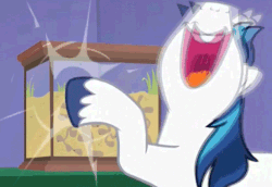 Size: 552x380 | Tagged: safe, screencap, shining armor, pony, unicorn, g4, the one where pinkie pie knows, animated, ant farm, cute, dork, happy, loop, male, mawshot, nose in the air, open mouth, shining adorable, smiling, solo, stallion, tapping, uvula, volumetric mouth
