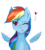 Size: 454x504 | Tagged: safe, artist:rozzy3, rainbow dash, g4, cute, dashabetes, female, solo