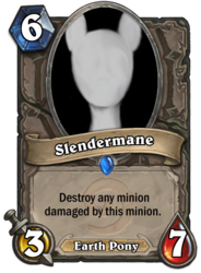 Size: 400x543 | Tagged: safe, card, hearthstone, slenderman, slendermane, trading card