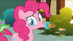 Size: 1920x1080 | Tagged: safe, screencap, gummy, pinkie pie, g4, the one where pinkie pie knows, animated, loop, pacifier