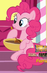 Size: 552x862 | Tagged: safe, screencap, pinkie pie, g4, the one where pinkie pie knows, animated, bowl, female, loop, mixing bowl, stirring