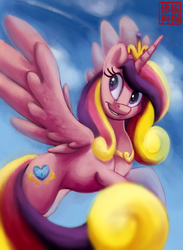 Size: 600x819 | Tagged: safe, artist:rattlesire, part of a set, princess cadance, g4, female, solo, spread wings