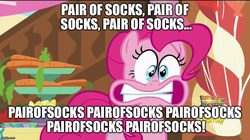 Size: 888x499 | Tagged: artist needed, source needed, safe, pinkie pie, g4, season 5, the one where pinkie pie knows, image macro, madness mantra, meme, the box, wander over yonder