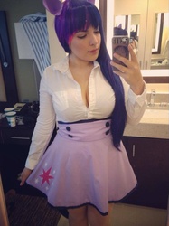 Size: 717x960 | Tagged: safe, artist:mariedoll, twilight sparkle, human, g4, clothes, cosplay, costume, irl, irl human, photo, skirt