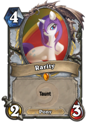 Size: 400x573 | Tagged: safe, artist:cenit-v, rarity, g4, card, crossover, hearthstone