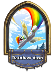 Size: 400x550 | Tagged: safe, rainbow dash, g4, female, hearthstone, solo