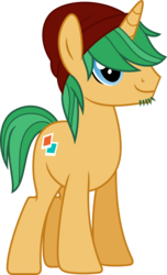 Size: 6000x9845 | Tagged: safe, artist:fercho262, snapshot, canterlot boutique, g4, absurd resolution, beanie, goatee, green hair, hat, polaroid, simple background, solo, transparent background, vector