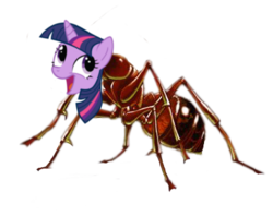 Size: 385x305 | Tagged: safe, twilight sparkle, ant, g4, the one where pinkie pie knows, female, photoshop, pun, solo, twilant, visual pun