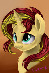 Size: 1181x1748 | Tagged: safe, artist:sketchiix3, sunset shimmer, pony, unicorn, g4, female, palindrome get, solo