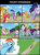 Size: 800x1067 | Tagged: safe, artist:uotapo, apple bloom, applejack, fluttershy, rainbow dash, rarity, sci-twi, twilight sparkle, earth pony, pegasus, pony, unicorn, comic:twilight strangeness, g4, apple sisters, clothes, comic, dress, female, filly, foal, mare, ponified, saddle bag, siblings, sisters, unicorn sci-twi, unicorn twilight