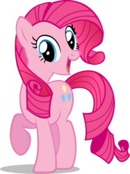 Size: 772x1034 | Tagged: safe, artist:drewdini, pinkie pie, g4, alternate hairstyle, female, mane swap, rarity hair, simple background, solo, transparent background, vector