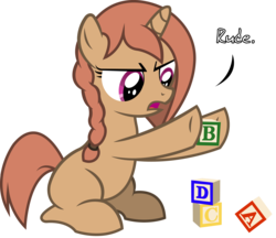 Size: 3947x3418 | Tagged: safe, artist:outlawedtofu, oc, oc only, oc:sierra scorch, fallout equestria, blocks, female, filly, high res, simple background, solo, stablequest, transparent background, vector, younger