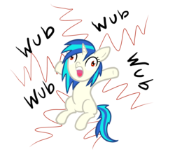 Size: 3375x2925 | Tagged: safe, artist:thecheeseburger, dj pon-3, vinyl scratch, g4, derp, female, solo, wub