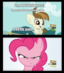 Size: 1028x1177 | Tagged: safe, featherweight, pinkie pie, g4, the one where pinkie pie knows, image macro, meme