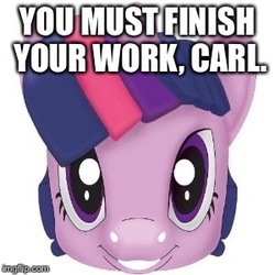 Size: 300x300 | Tagged: safe, twilight sparkle, g4, image macro, llamas with hats, mask, meme, spoilers for another series, wat