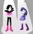 Size: 774x802 | Tagged: safe, artist:mojo1985, artist:selenaede, rarity, equestria girls, g4, crossover, equestria girls-ified, mettaton, mettaton ex, undertale