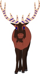 Size: 1100x2001 | Tagged: safe, artist:perplexedpegasus, blitzen (tfh), caribou, deer, reindeer, them's fightin' herds, blitzen, community related, simple background