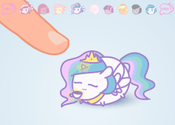 Size: 898x643 | Tagged: safe, artist:4as, princess celestia, pony, g4, animated, blob, blushing, chubbie, female, flash, food, game, i'm a princess are you a princess too?, poking, silly, silly pony, tea, touch, what we are in the dark