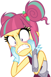 Size: 3000x4508 | Tagged: safe, artist:ambassad0r, sour sweet, equestria girls, g4, my little pony equestria girls: friendship games, eyelid pull, faic, female, high res, simple background, solo, sour rage, transparent background, vector