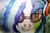 Size: 2844x1863 | Tagged: safe, artist:tamikimaru, dj pon-3, vinyl scratch, pony, unicorn, g4, 2013, aladdin sane, bassdrop, blood, broken glasses, glasses, grin, headphones, nosebleed, smoke, song reference, traditional art, ziggy stardust