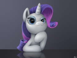 Size: 1600x1200 | Tagged: safe, artist:luminousdazzle, rarity, pony, unicorn, g4, female, hooves on the table, looking at you, solo