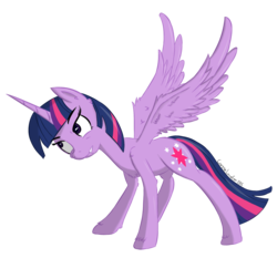 Size: 1813x1693 | Tagged: safe, artist:corpselucefer, twilight sparkle, alicorn, pony, g4, female, mare, simple background, solo, spread wings, transparent background, twilight sparkle (alicorn)
