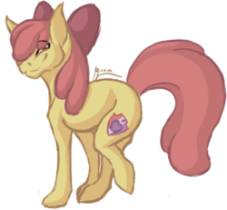 Size: 357x330 | Tagged: safe, artist:nebelschein, apple bloom, crusaders of the lost mark, g4, cutie mark, female, solo, the cmc's cutie marks