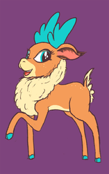 Size: 600x955 | Tagged: safe, artist:sandwichdelta, velvet (tfh), deer, reindeer, them's fightin' herds, chest fluff, community related, fluffy