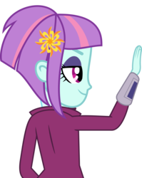 Size: 8175x10292 | Tagged: safe, artist:luckreza8, sunny flare, equestria girls, g4, my little pony equestria girls: friendship games, .svg available, absurd resolution, clothes, crystal prep academy, crystal prep academy uniform, crystal prep shadowbolts, female, inkscape, offscreen character, rear view, school uniform, simple background, solo, transparent background, vector
