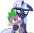 Size: 3625x3513 | Tagged: safe, artist:estories, spike, oc, oc:silverlay, original species, umbra pony, g4, high res, hug, simple background, transparent background, vector