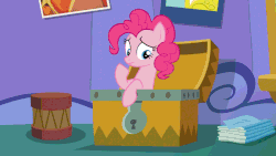 Size: 640x360 | Tagged: safe, screencap, fluttershy, pinkie pie, g4, the one where pinkie pie knows, animated, belly, chest, female, frown, hug, on back, puffy cheeks, raised eyebrow, sliding, talking, wide eyes