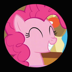 Size: 238x238 | Tagged: safe, screencap, pinkie pie, earth pony, pony, g4, season 5, the one where pinkie pie knows, animated, breaking the fourth wall, female, head shake, iris out, looking at you, no