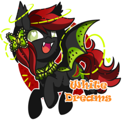 Size: 800x787 | Tagged: safe, artist:xwhitedreamsx, oc, oc only, oc:juicy melon, bat pony, pony, simple background, solo, transparent background