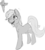 Size: 1423x1598 | Tagged: safe, artist:keeponhatin, earth pony, pony, epona, female, mare, monochrome, ponified, the legend of zelda