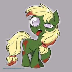 Size: 1024x1024 | Tagged: safe, artist:tokipeach, applejack, zombie, g4, female, solo