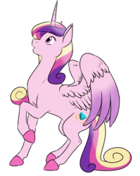 Size: 700x878 | Tagged: safe, artist:kourabiedes, princess cadance, g4, female, simple background, solo, transparent background