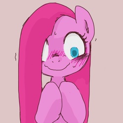 Size: 1024x1024 | Tagged: safe, artist:ume89s, pinkie pie, g4, blushing, female, pinkamena diane pie, solo