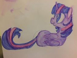 Size: 1280x960 | Tagged: safe, artist:whale, twilight sparkle, alicorn, pony, g4, female, mare, solo, traditional art, twilight sparkle (alicorn), watercolor painting