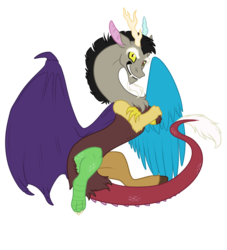 Size: 1000x1100 | Tagged: safe, artist:rainbowdrool, discord, g4, male, simple background, solo, transparent background