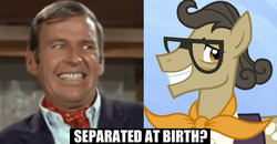 Size: 690x360 | Tagged: safe, g4, trade ya!, antique chicken, image macro, meme, paul lynde, separated at birth