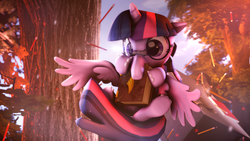 Size: 3840x2159 | Tagged: safe, artist:doge4ce, twilight sparkle, anteater, g4, 3d, book, female, happy tree friends, high res, solo, source filmmaker, species swap, twilight sparkle (alicorn)