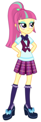 Size: 3000x8800 | Tagged: safe, artist:mixiepie, sour sweet, equestria girls, g4, my little pony equestria girls: friendship games, absurd resolution, bowtie, clothes, crystal prep academy, crystal prep shadowbolts, female, freckles, paint tool sai, plaid skirt, pleated skirt, ponytail, school uniform, shoes, simple background, skirt, socks, solo, transparent background, vector, vest