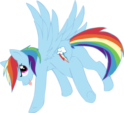 Size: 795x722 | Tagged: safe, artist:mechanicalmasochist, rainbow dash, g4, female, simple background, solo, tongue out, transparent background