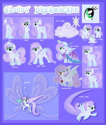 Size: 5080x6000 | Tagged: safe, artist:autumn-dreamscape, oc, oc only, oc:cloudy dreamscape, bat pony, breezie, pony, absurd resolution, clothes, crystallized, dress, female, filly, foal, gala dress, reference sheet, solo, wet mane